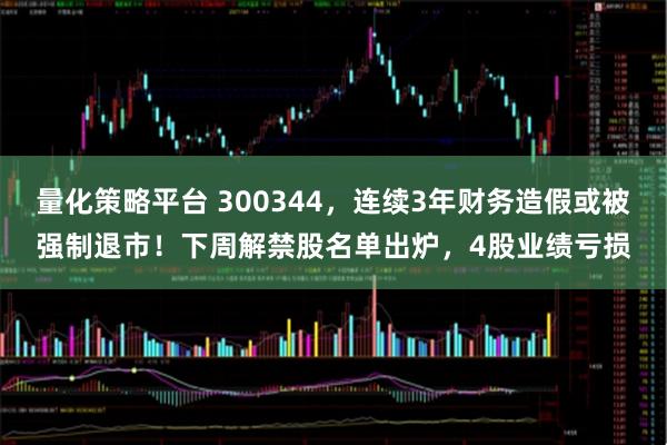量化策略平台 300344，连续3年财务造假或被强制退市！下周解禁股名单出炉，4股业绩亏损