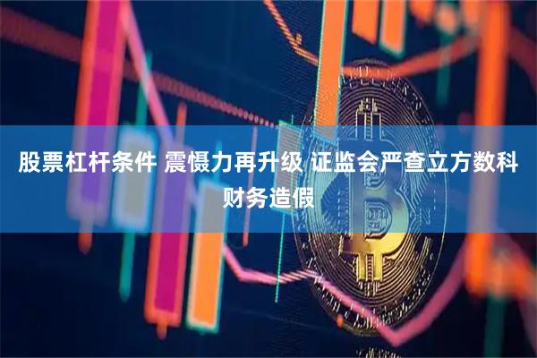 股票杠杆条件 震慑力再升级 证监会严查立方数科财务造假